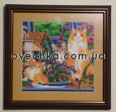 Canvas for bead embroidery "Walk" 7.9"x7.9" / 20.0x20.0 cm