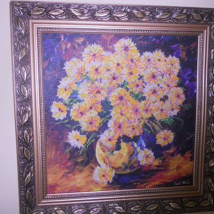 Canvas for bead embroidery "Breath of Autumn" 11.8"x11.8" / 30.0x30.0 cm