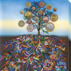 DIY Bead Embroidery Kit "Money Tree" 12.2"x16.5" / 31.0x42.0 cm