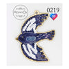 DIY Cross stitch kit on wood "Blue bird" 3.9x4.9 in / 10.0x12.5 cm