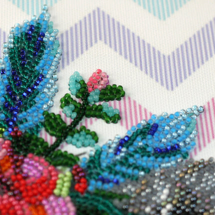 DIY Bead Embroidery Kit "Raccoon wanted" 9.1"x12.6" / 23.0x32.0 cm