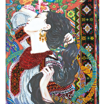 DIY Bead Embroidery Kit "Girl's dreams" 11.8"x15.7" / 30.0x40.0 cm