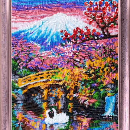 Bead DIY Embroidery Kit "Fudjiama P.2" 13.4"x10.6"/ 34.0x27.0 cm