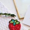 Beadwork kit for creating brooch "Strawberry"