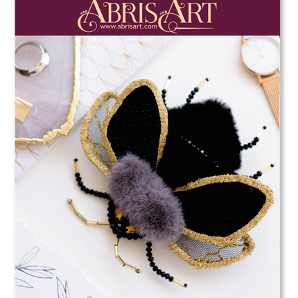 Beadwork kit for creating brooch "Velvet story"