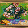 DIY Bead Embroidery Kit "Oleanders and Books (after V. Van Gogh)" 11.0"x13.4" / 28.0x34.0 cm