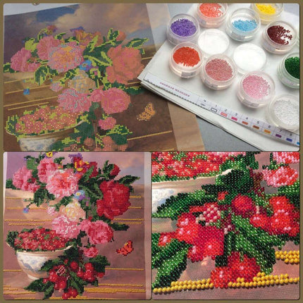 Canvas for bead embroidery "Melody Burning" 11.8"x11.8" / 30.0x30.0 cm