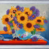 DIY Bead Embroidery Kit "Sunflowers and Asters" 10.2"x13.4" / 26.0x34.0 cm