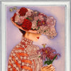 DIY Bead Embroidery Kit "Lady with Lillies" 14.2"x10.2" / 36.0x26.0 cm