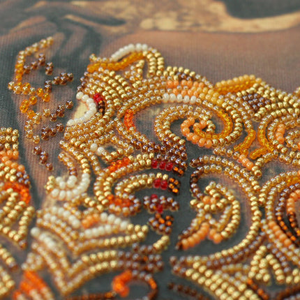 DIY Bead Embroidery Kit "Gold of the night" 10.6"x19.3" / 27.0x49.0 cm