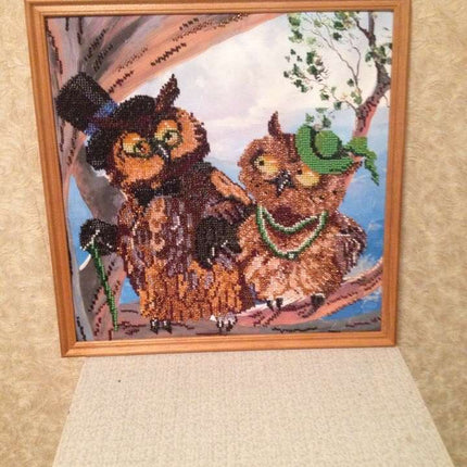 Canvas for bead embroidery "Forever love" 11.8"x11.8" / 30.0x30.0 cm