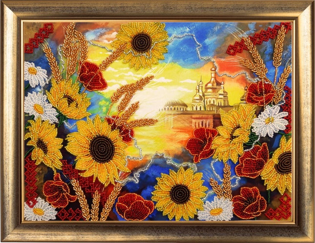 Bead DIY Embroidery Kit "The Dawn" 9.8"x13.4"/ 25.0x34.0 cm