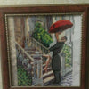 Canvas for bead embroidery "Date in the Rain" 7.9"x7.9" / 20.0x20.0 cm