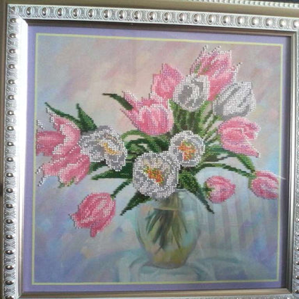 DIY Bead Embroidery Kit "Spring Lyrics" 12.6"x12.6" / 32.0x32.0 cm