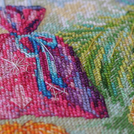 DIY Cross Stitch Kit "New Year's honey" 9.8"x9.8"