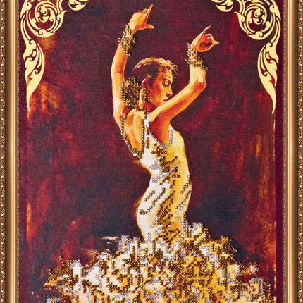 DIY Bead Embroidery Kit "Catherine" 9.1"x11.0" / 23.0x28.0 cm