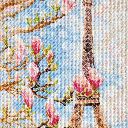 DIY Cross Stitch Kit "Morning in Paris" 6.7"x9.8"
