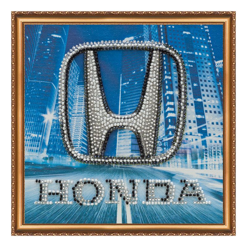 DIY Bead Embroidery Kit "HONDA"  5.9"x5.9" / 15.0x15.0 cm