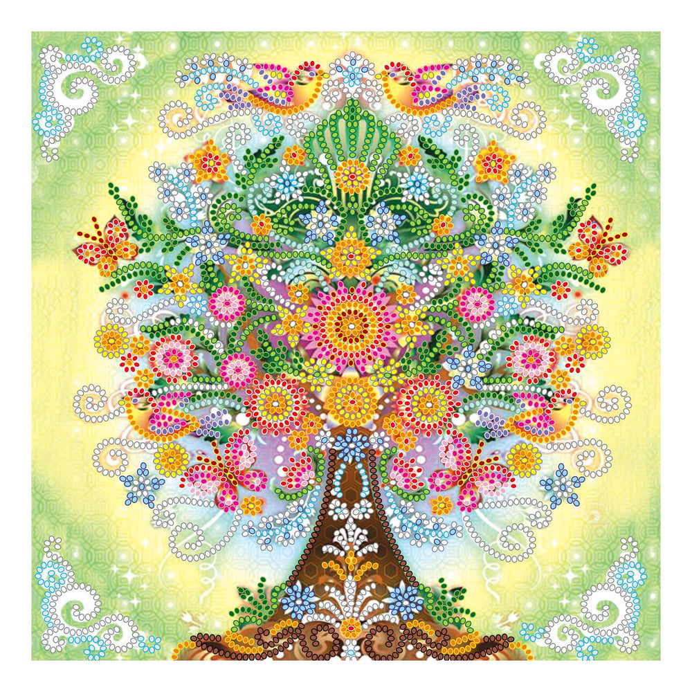 Canvas for bead embroidery "Fairy tree" 7.9"x7.9" / 20.0x20.0 cm