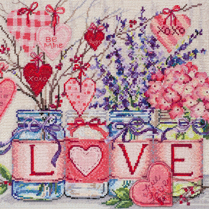 DIY Cross Stitch Kit "With tender and love" 10.2"x12.2"