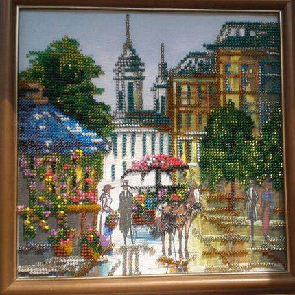 Canvas for bead embroidery "The Journey" 7.9"x7.9" / 20.0x20.0 cm