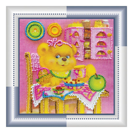 DIY Bead Embroidery Kit "Breakfast"  5.9"x5.9" / 15.0x15.0 cm