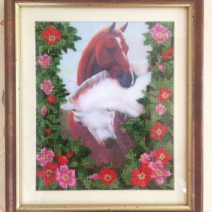 DIY Bead Embroidery Kit "Love" 7.9"x9.8" / 20.0x25.0 cm