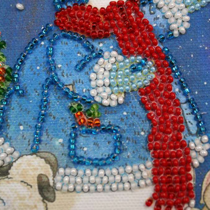 DIY Bead Embroidery Kit "Fairy night"  5.9"x5.9" / 15.0x15.0 cm