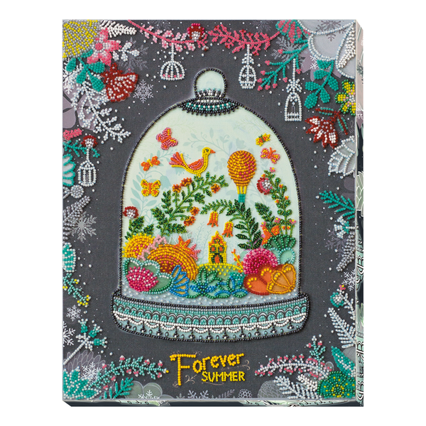 DIY Bead Embroidery Kit "Forever summer" 9.8"x12.6" / 25.0x32.0 cm