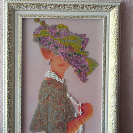 DIY Bead Embroidery Kit "Elizabeth" 11.0"x15.7" / 28.0x40.0 cm