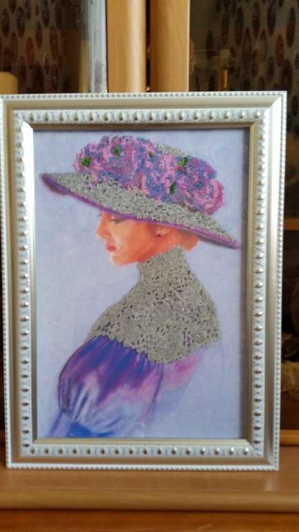 DIY Bead Embroidery Kit "Violet" 11.0"x15.7" / 28.0x40.0 cm