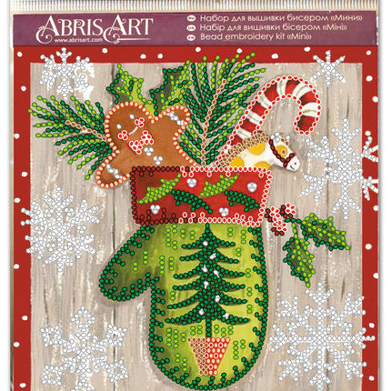 DIY Bead Embroidery Kit "Children's holiday"  5.9"x5.9" / 15.0x15.0 cm