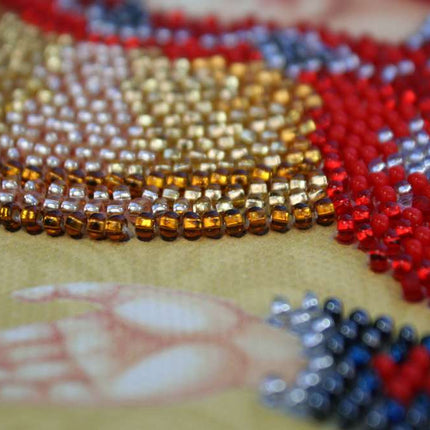 DIY Bead Embroidery Kit "Icon of the Mother of God “Inexhaustible Chalice”" 7.5"x9.8" / 19.0x25.0 cm