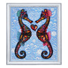 DIY Bead Embroidery Kit "Seahorses" 11.8"x10.2" / 30.0x26.0 cm