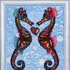 DIY Bead Embroidery Kit "Seahorses" 11.8"x10.2" / 30.0x26.0 cm