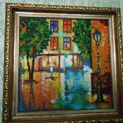 Canvas for bead embroidery "Autumn Fantasy" 7.9"x7.9" / 20.0x20.0 cm