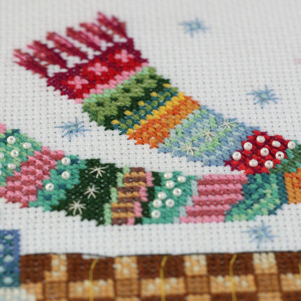 DIY Cross Stitch Kit "I am feeling a holiday" 11.8"x7.9"