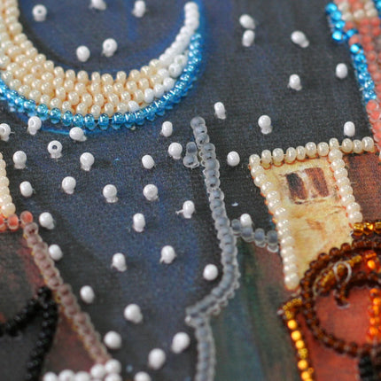 DIY Bead Embroidery Kit "Cats at window"