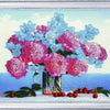 DIY Bead Embroidery Kit "Peonies and Bluebells" 10.2"x13.8" / 26.0x35.0 cm