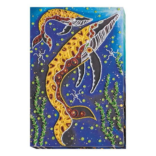 DIY Bead Embroidery Kit "Children of the ocean" 7.9"x11.8" / 20.0x30.0 cm