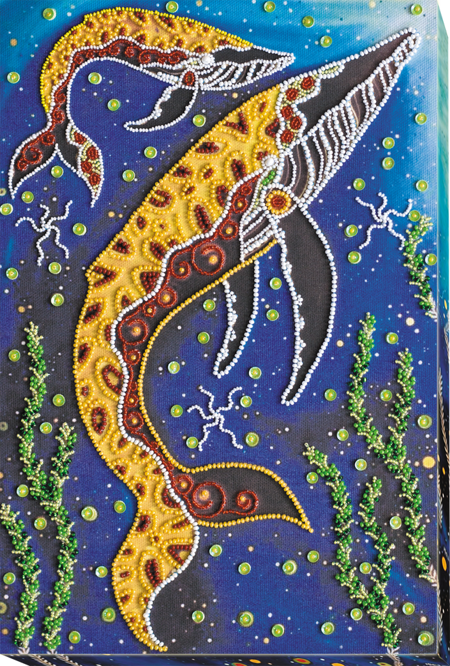 DIY Bead Embroidery Kit "Children of the ocean" 7.9"x11.8" / 20.0x30.0 cm