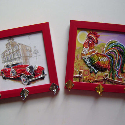 DIY Bead Embroidery Kit "Cockerel"  5.9"x5.9" / 15.0x15.0 cm