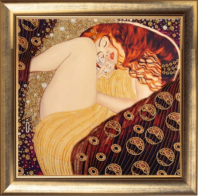 DIY Bead Embroidery Kit "Danaya (after G. Klimt)" 10.6"x11.0" / 27.0x28.0 cm