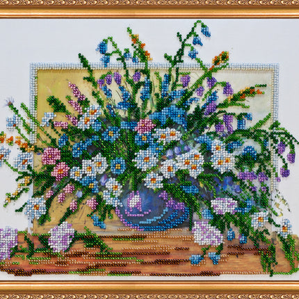 DIY Bead Embroidery Kit "Summer aroma-2" 11.8"x9.1" / 30.0x23.0 cm