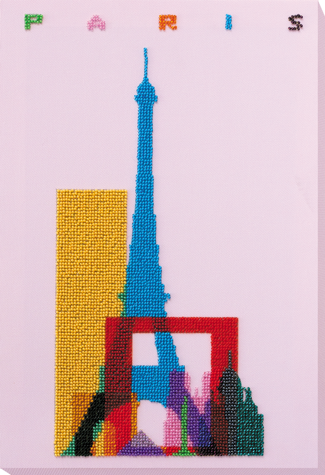 DIY Bead Embroidery Kit "New Paris" 9.4"x13.4" / 24.0x34.0 cm