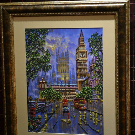 DIY Bead Embroidery Kit "s Big City lights" 12.6"x16.9" / 32.0x43.0 cm
