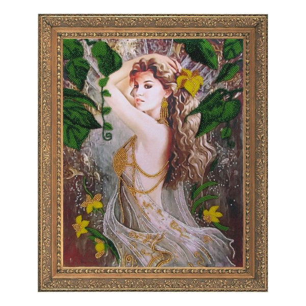 DIY Bead Embroidery Kit "Christina" 13.0"x10.2" / 33.0x26.0 cm