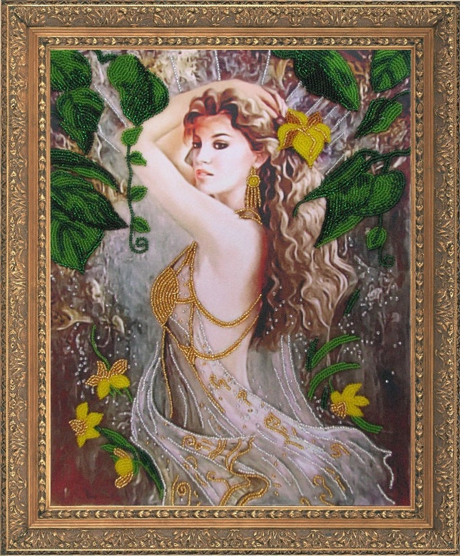 DIY Bead Embroidery Kit "Christina" 13.0"x10.2" / 33.0x26.0 cm