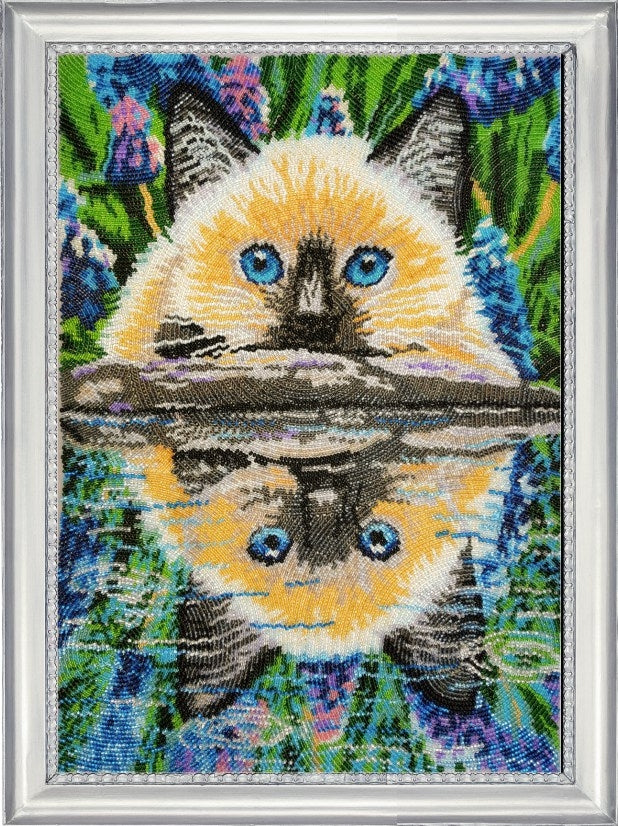 DIY Bead Embroidery Kit "Reflection in the Water" 13.8"x9.8" / 35.0x25.0 cm
