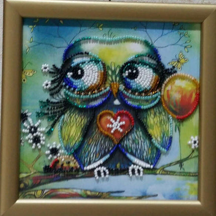 DIY Bead Embroidery Kit "Muse"  5.9"x5.9" / 15.0x15.0 cm